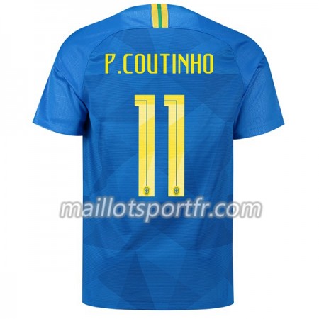 Maillot de Foot Brésil P.Coutinho 11 Exterieur Coupe du monde 2018 Maillot de Foot Brésil P.Coutinho 11 Exterieur Coupe du monde 2018